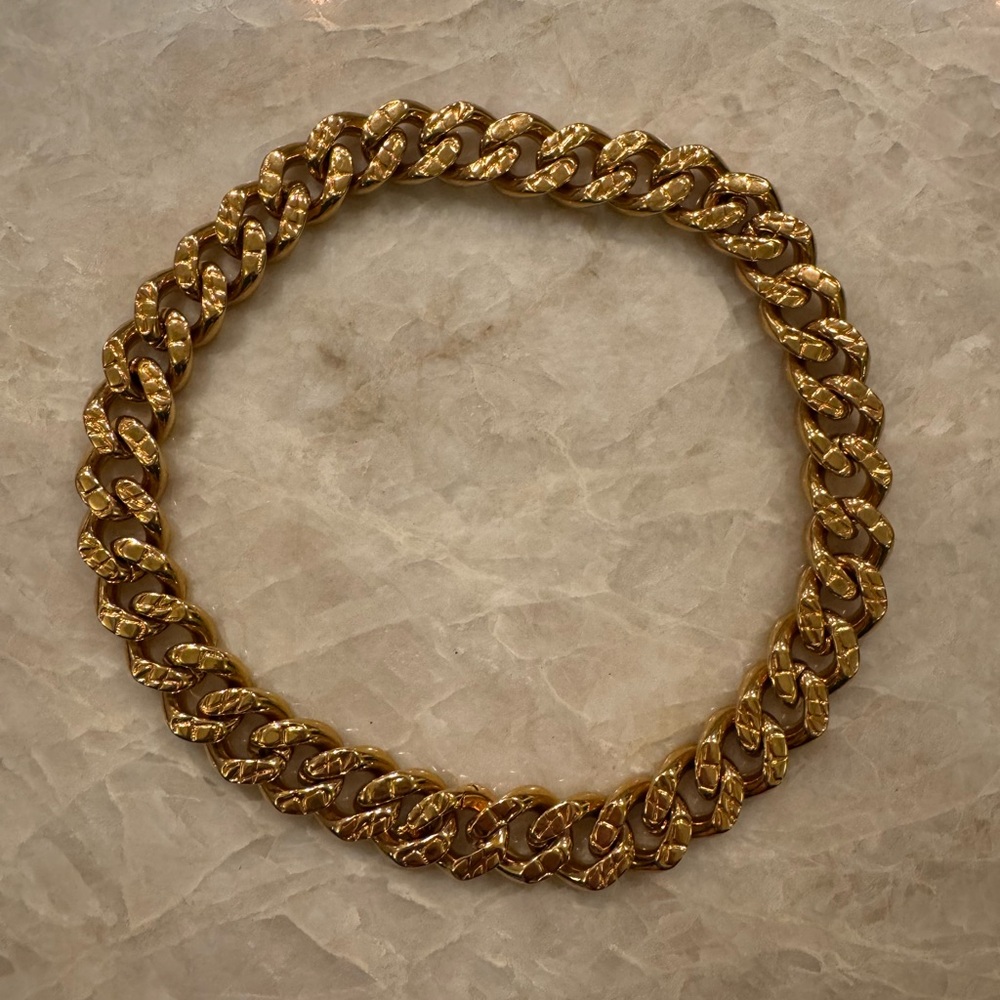 Celine Gold Cuban Link Necklace Statement Piece - Picture 2 of 8